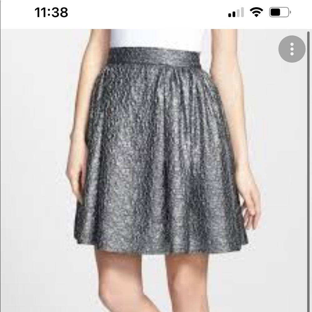 KATE SPADE AIMEE GUNMETAL SKIRT SZ 10